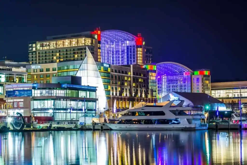 Potomac River Waterfront at Night (National Harbor, MD)