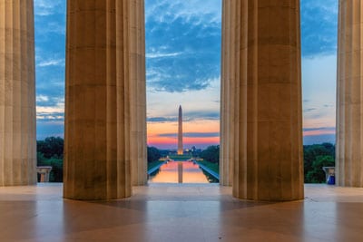 Washington Monument From Lincoln Memorial