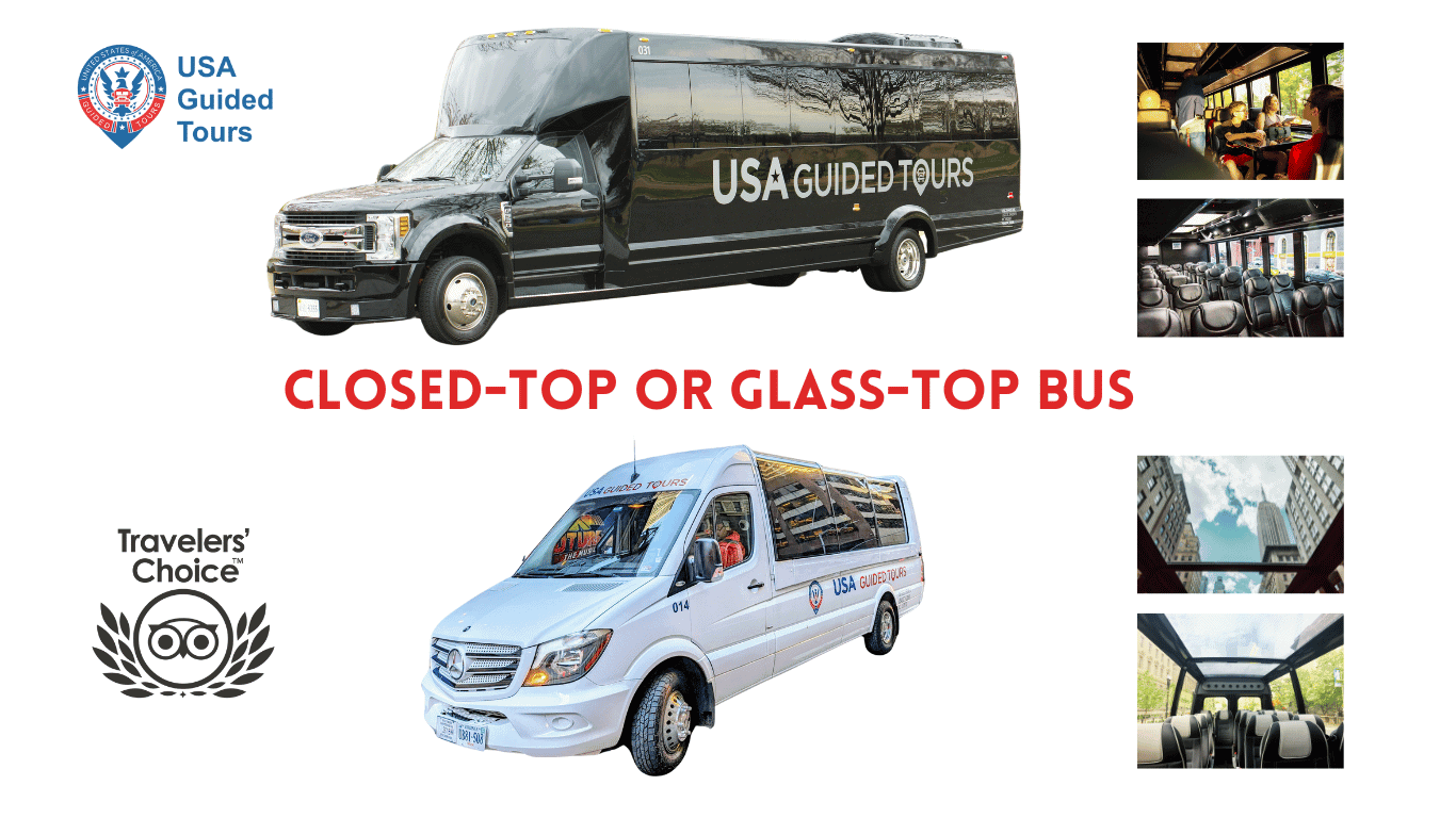 Closed-Top or Glass-Top Bus