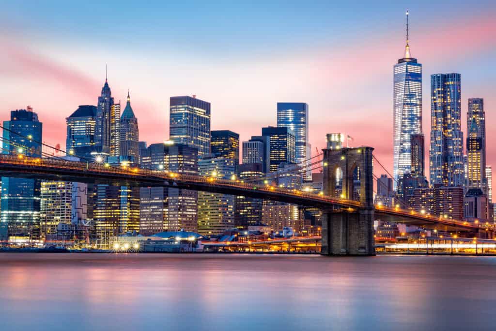 Brooklyn Bridge and the Lower Manhattan Skyline