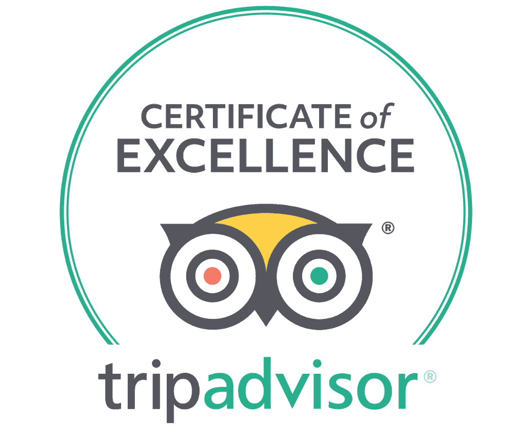 Certificate of Excellence by Tripadvisor Winner